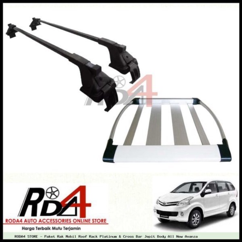 Unik Paket Rak Mobil Roof Rack Platinum  Cross Bar Jepit Body All New Avanza Diskon