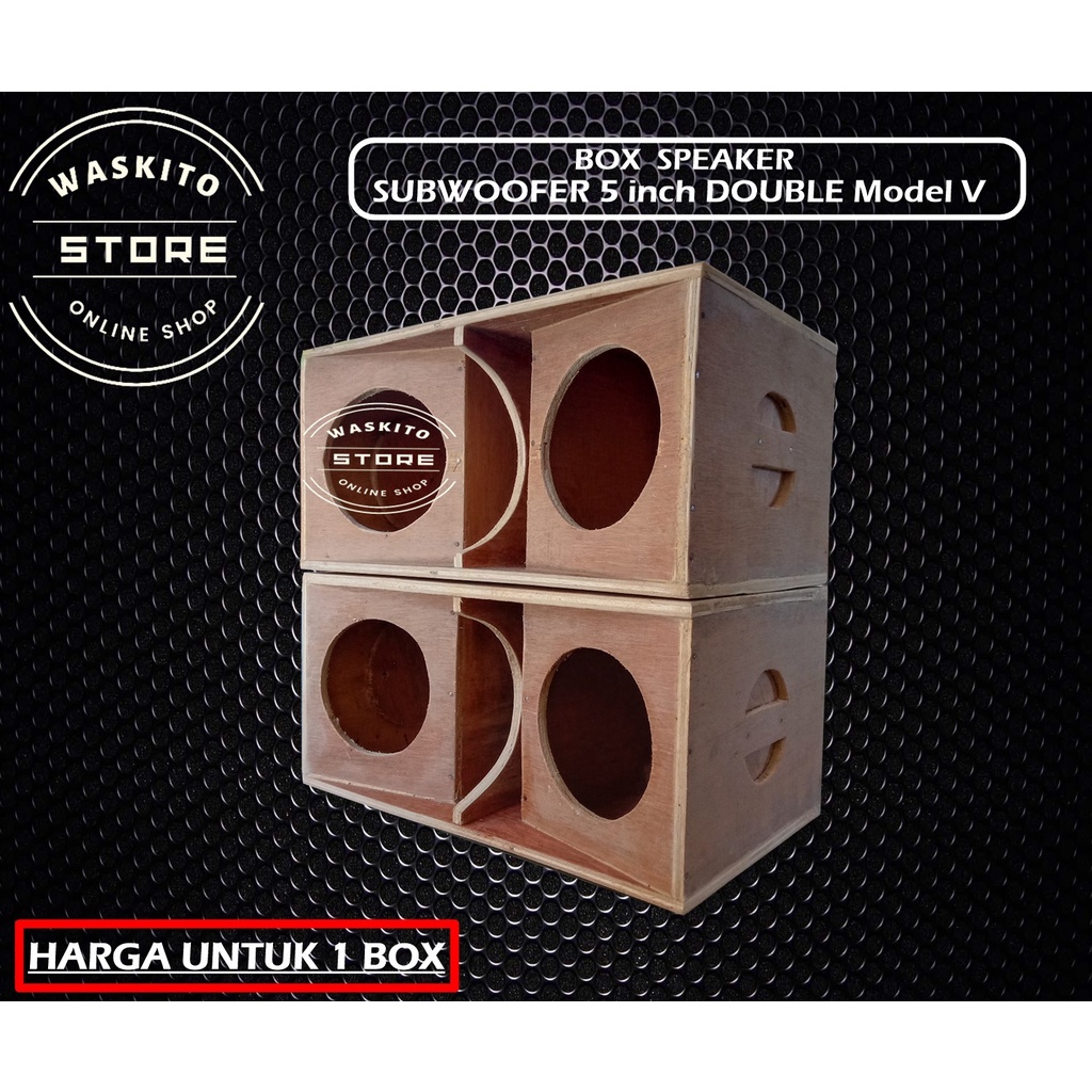 Box Speaker Subwoofer 5 inch Double