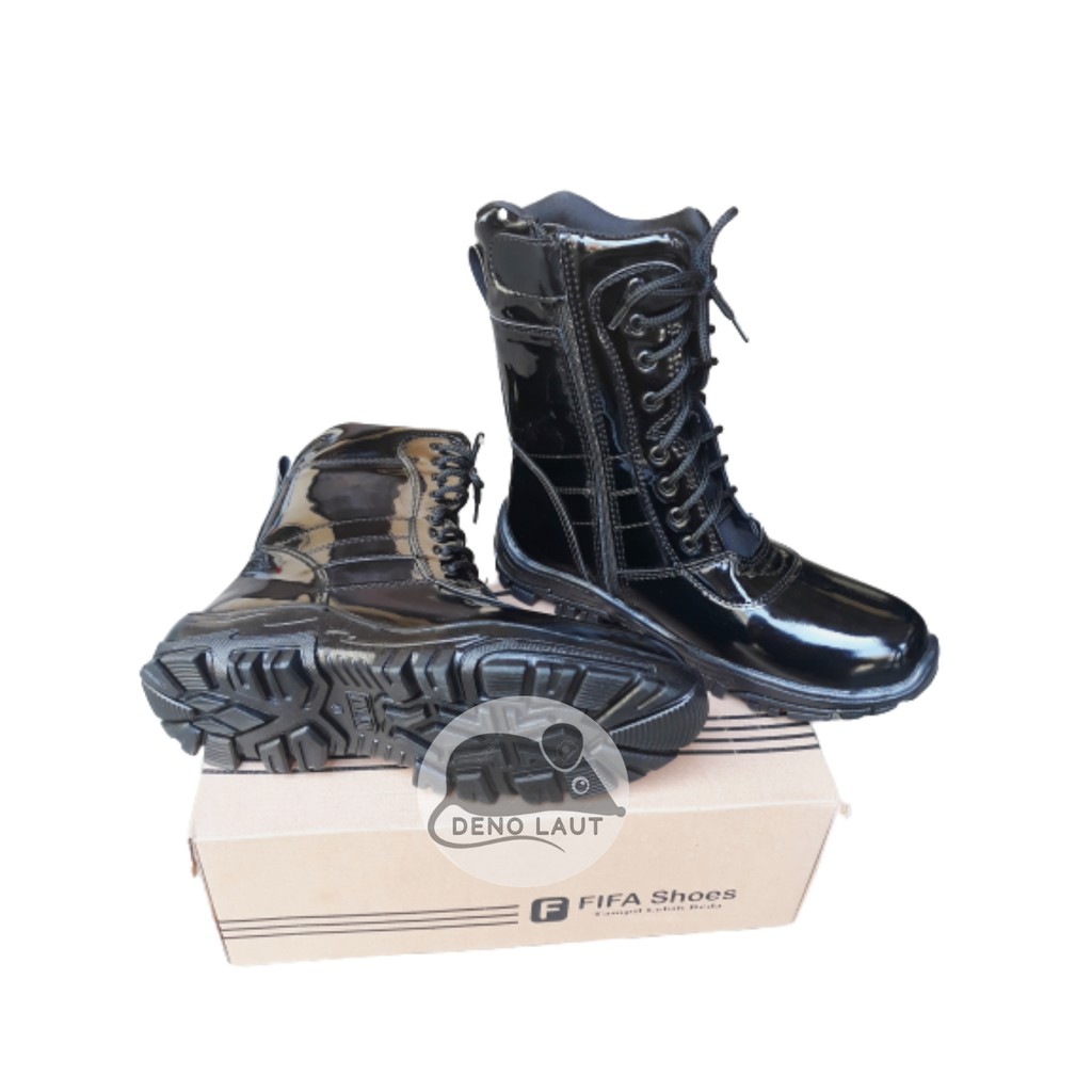 Sepatu PDL Kilap Resleting Sepatu PDL Satpam Security
