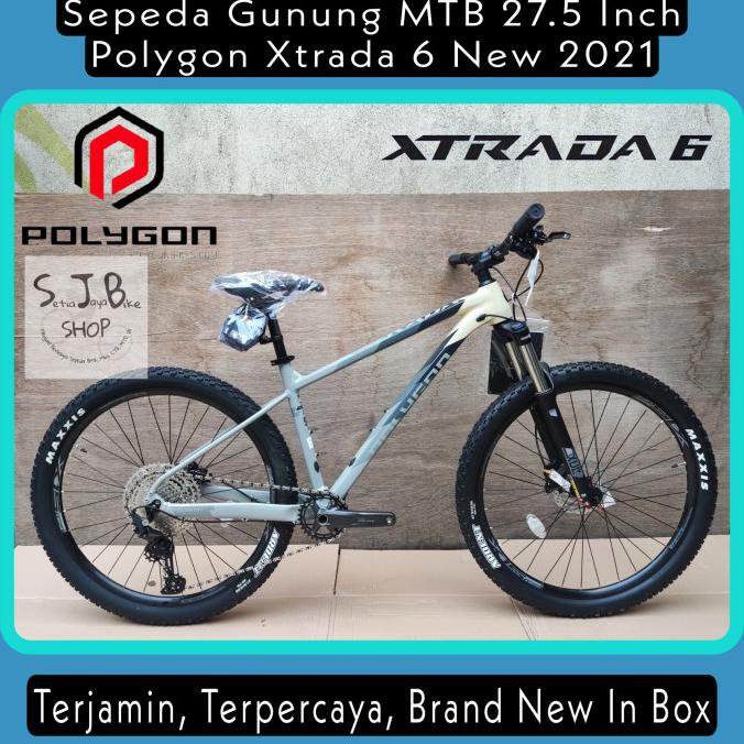 Sepeda Gunung Mtb 27.5 Inch Polygon Xtrada 6 2021 New Alloy 1X11 Speed - Cream Grey Ta, M (18)