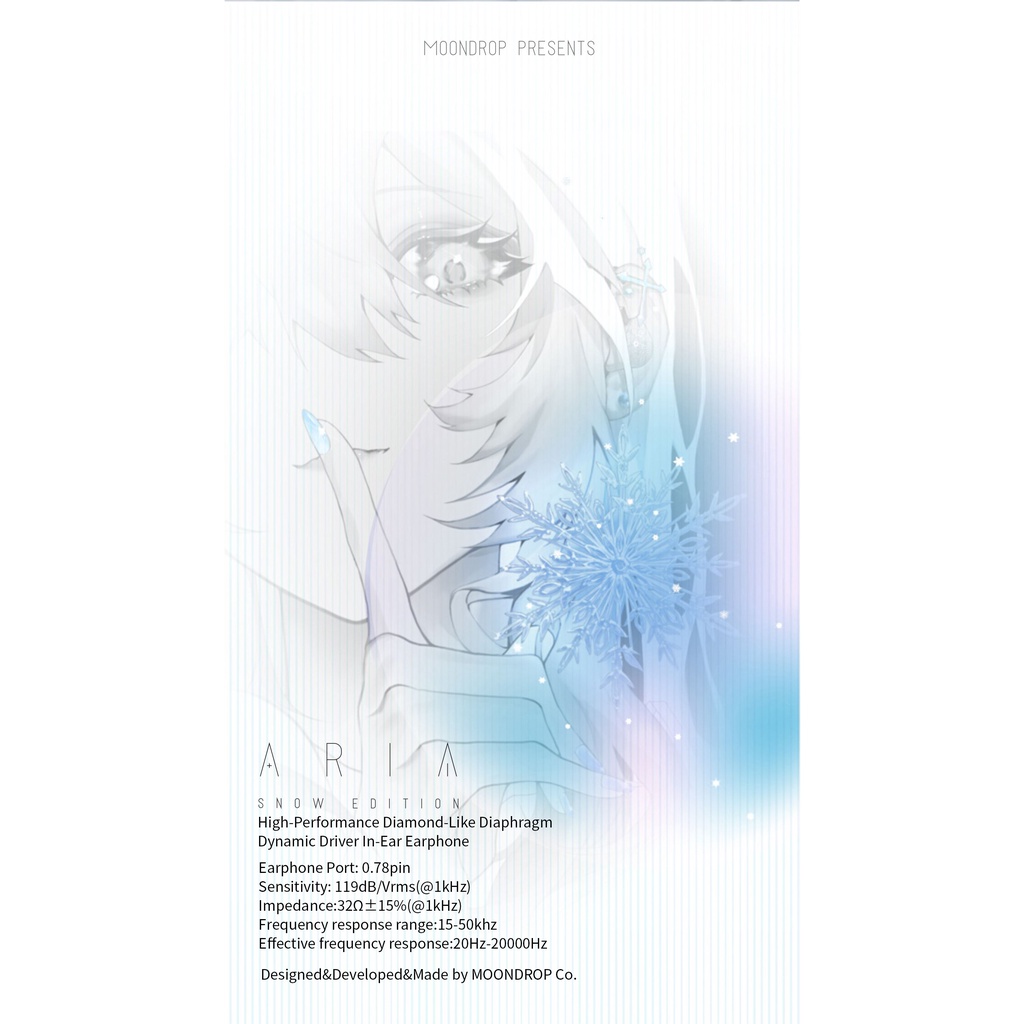 Moondrop ARIA Snow Headset In-Ear Dinamis LCP Diafragma