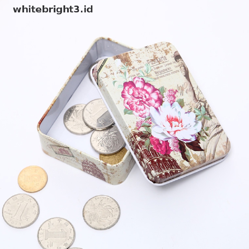 (whitebright3.id) Kotak Kaleng Penyimpanan Perhiasan / Permen / Koin Motif Kartun