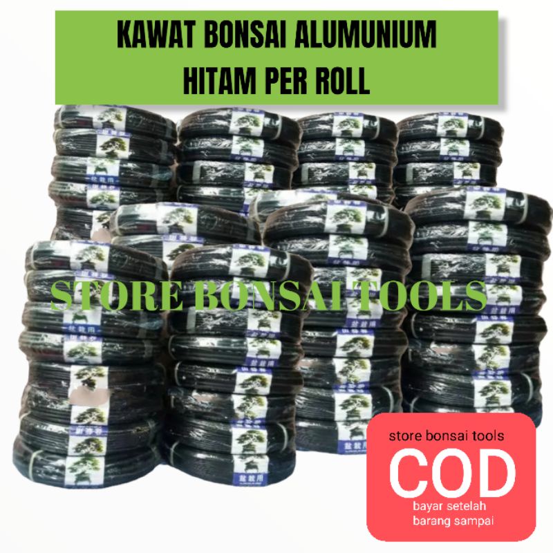 KAWAT BONSAI ALUMUNIUM HITAM PER ROLL