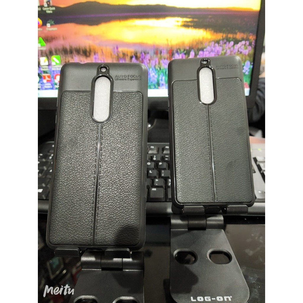 Auto Fokus Nokia 5 2017 5.2 inchi Leather Soft Case NOKIA 5 AUTOFOCUS Motif Kulit Jeruk