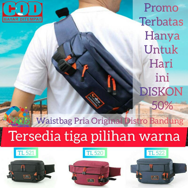 Tas Selempang Anti Air Tas Laki Laki Waist Bag Pria Tas Slempang Elbrus Tas Wais tbag Laki-Laki