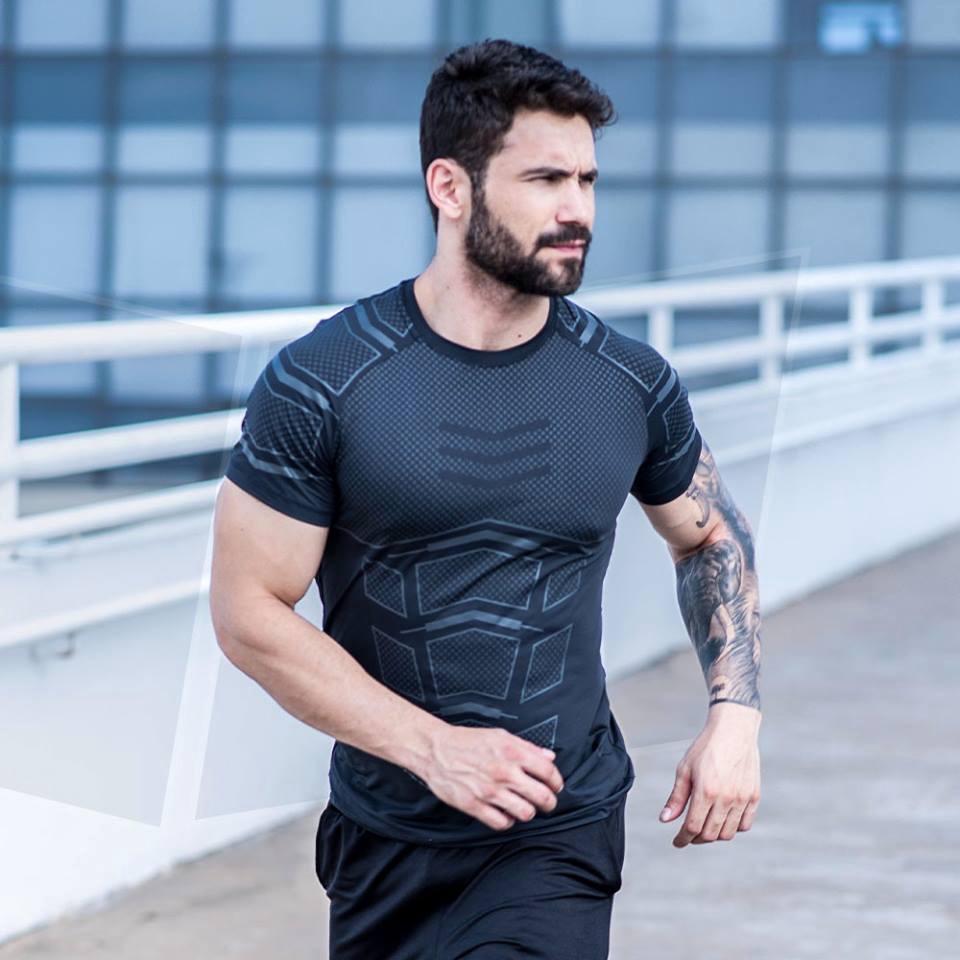  Kaos  T shirt Lengan  Pendek  Fitness Untuk  Pria  Shopee 
