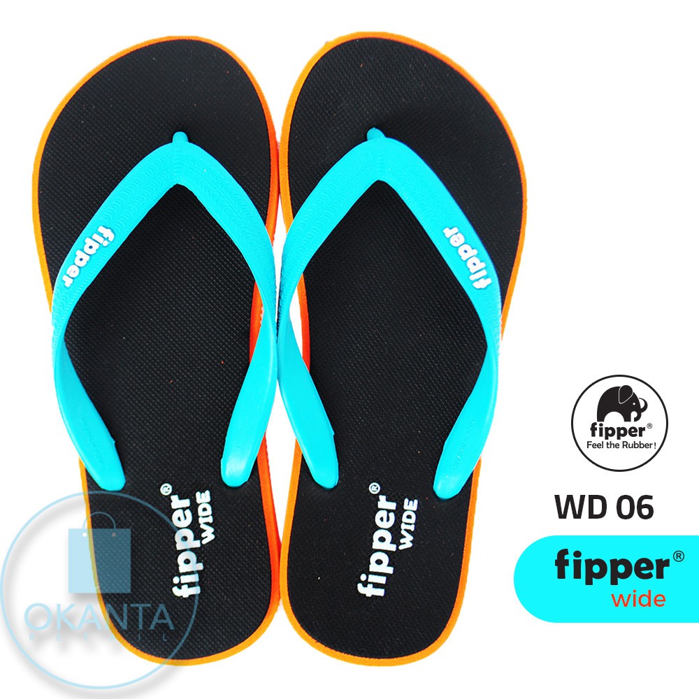 Sandal Fipper Wide - Black Orange Tosca [WD 06] - ORIGINAL  Bagikan :   Fipper Wide