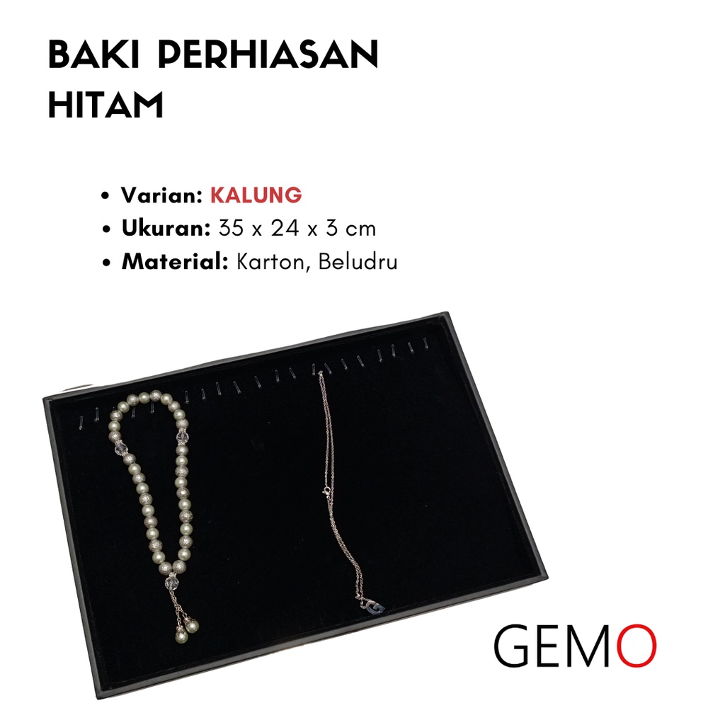 Baki Nampan Lapis Kain Display Perhiasan Permata Mewah / Nampan Tray Alat Peraga Jewelry Set Tempat menaruh Kotak Cincin Gelang Liontin Anting Kalung Lucu Unik Murah untuk  Etalase Toko Emas Berlian Mewah / Permata Berharga juga bisa untuk Box Seserahan