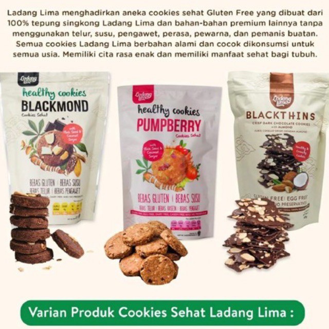 

Ladang Lima Healthy Cookies Blackmond / Pumpberry / Blackthins Vegan Cookies Dairy Free Gluten Free