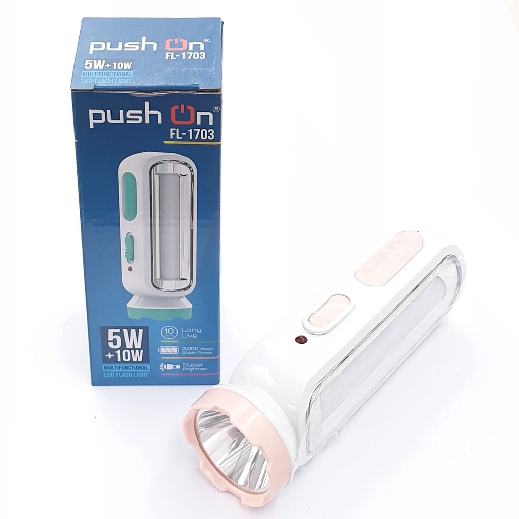 Push On FL-1703 Senter 5w  + Emergency 10w