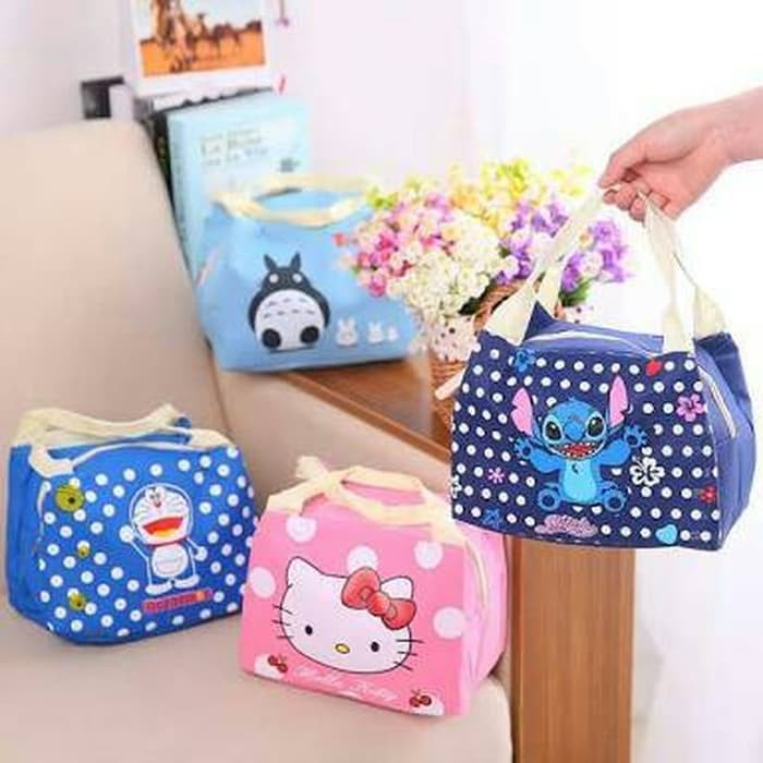 Travelmate Lunch Bag / Tas Bekal Cute Molang / Lunch Bag Cooler bag / Tas Bekal