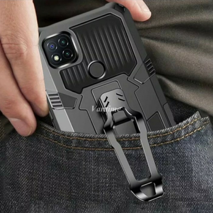 Casing Oppo A15 A 15 Hardcase Amor Robot KickStand Cover Outdoor