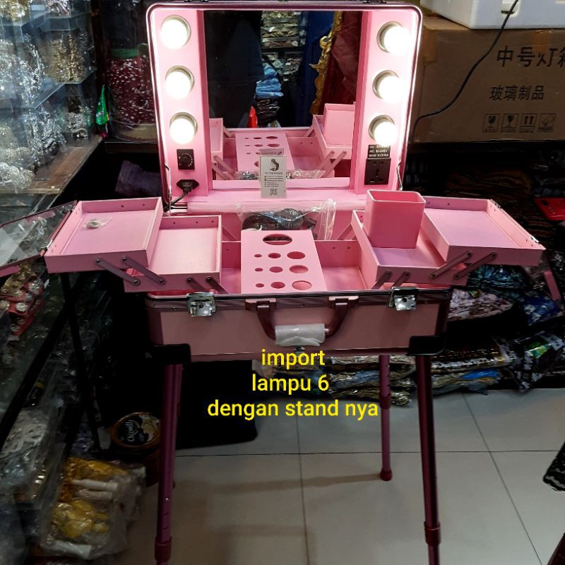 Koper Make Up Besar dan Stand Premium Original / Beauty Case With Stand