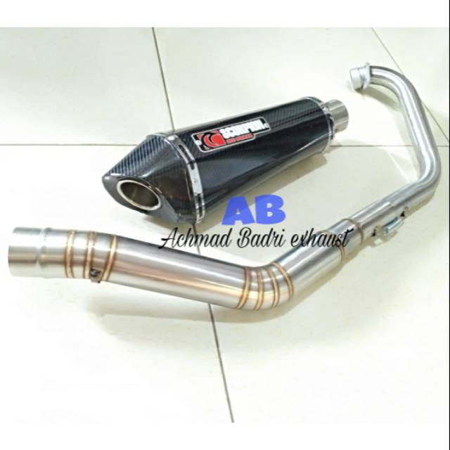 Knalpot racing ninja 250 RR mono model Scorpio carbon