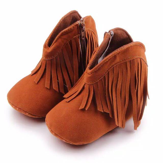 Sepatu boots baby rumbai - sepatu bayi - boots prewalker