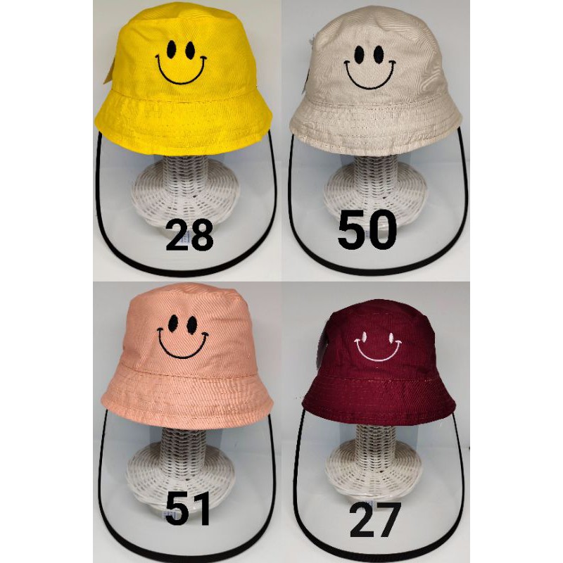 topi anak anti corona bucket hat anak topi bayi anti corona topi faceshield-6
