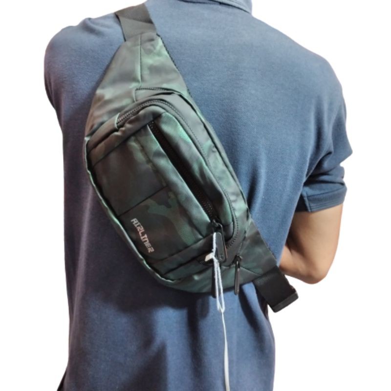 Tas Waistbag AIRLINER Selempang Pinggang Army Import  19009 Power