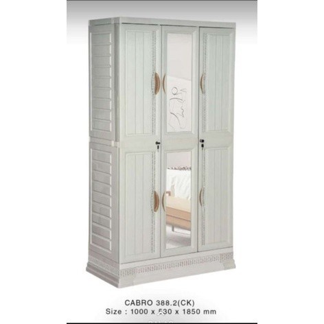 Lemari Plastik Napolly Moderna 3 Pintu