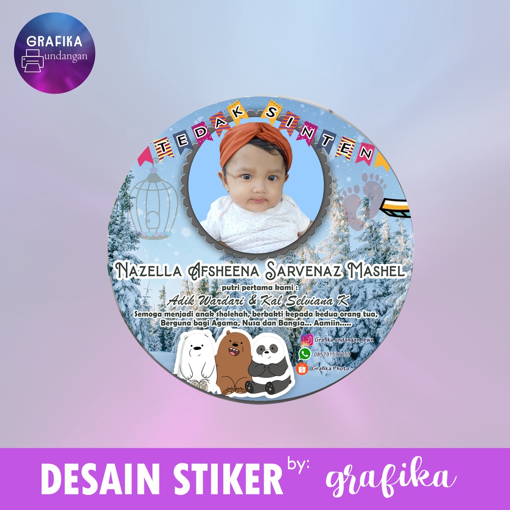 

COD // cetak stiker // label produk // kotak/bulat ukuran 6,7,8,9,10 // by grafika