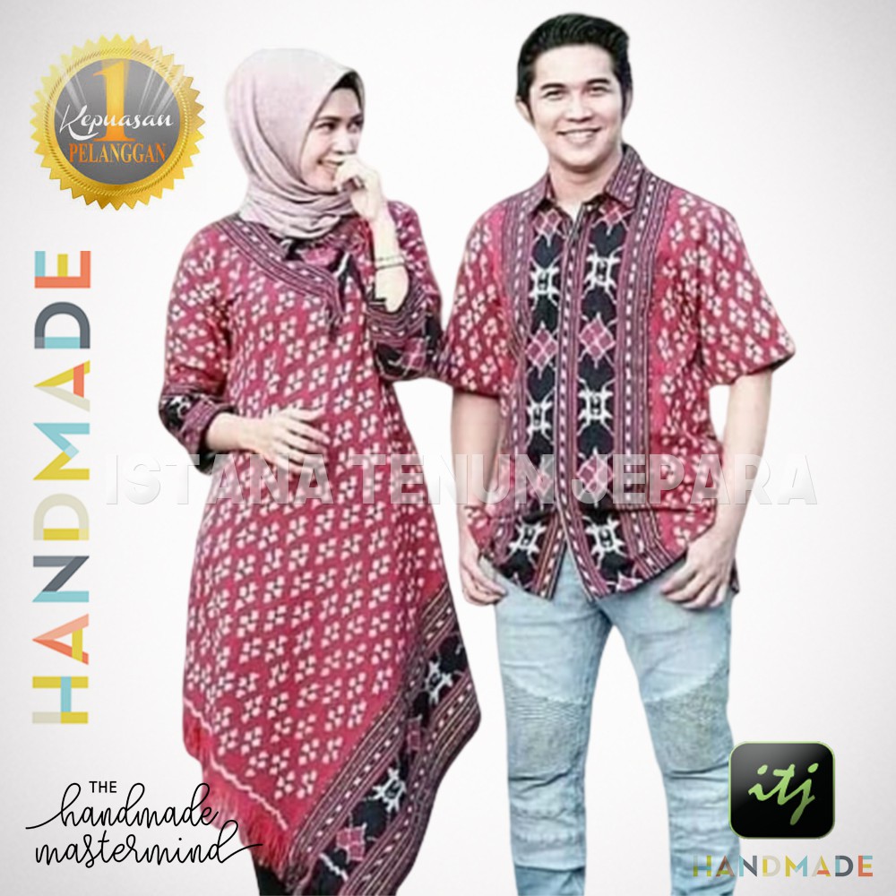 Batik Couple Sarimbit Tenun Troso Motif Etnik