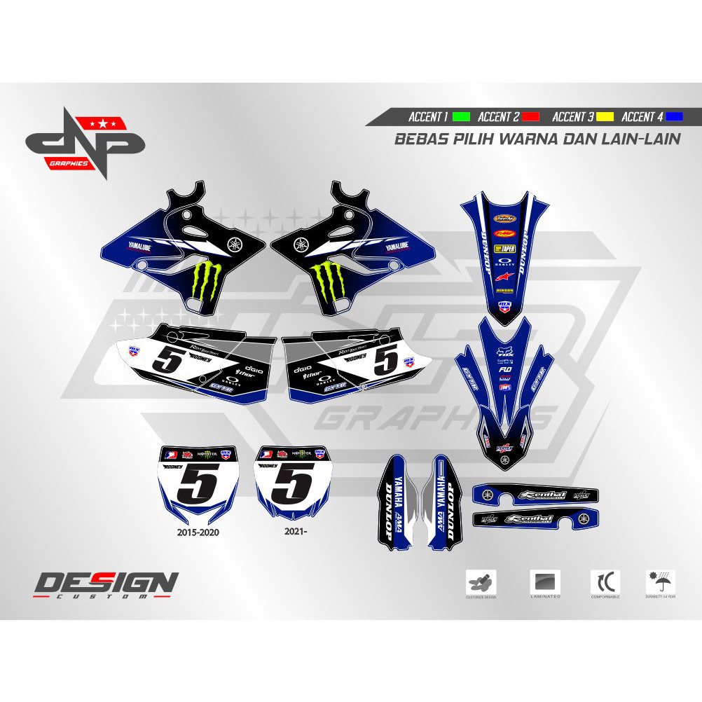 Decal Stiker YZ 125-250 2015-2020 01