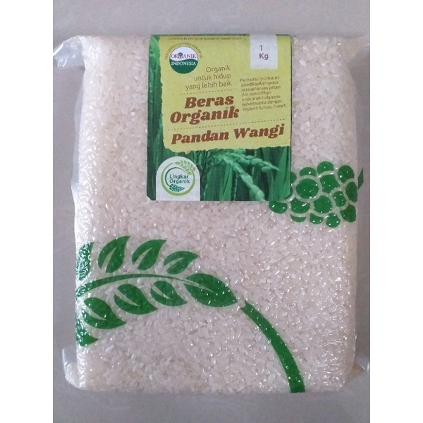 

Beras putih pandan wangi 1 kg vakum Lingkar Organik