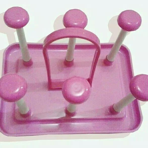 Rak Gelas / Rak Gantung / Gantungan Gelas / Gantungan Gelas Plastik Bentuk Persegi