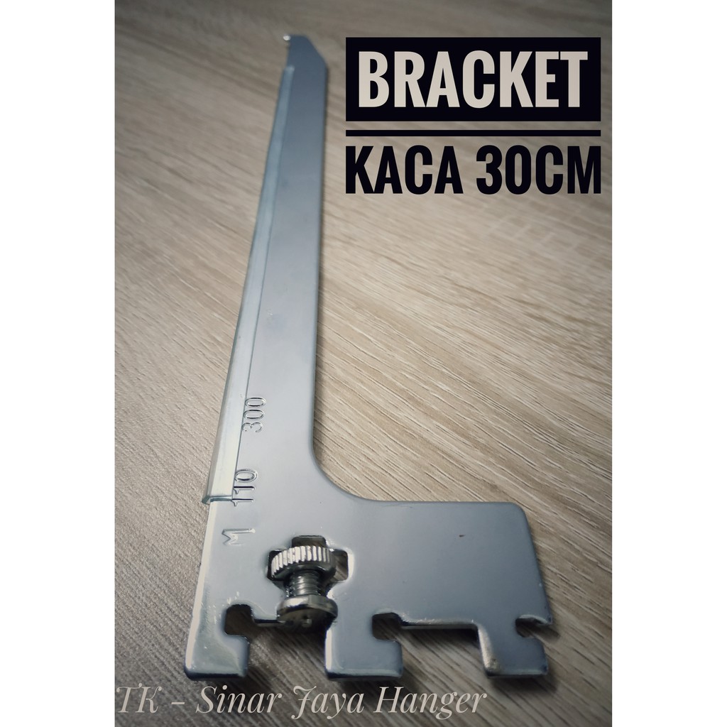Daun Brecket kaca ukuran  30cm