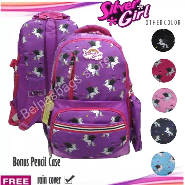 Tas alto silver girl import tas sekolah anak perempuan