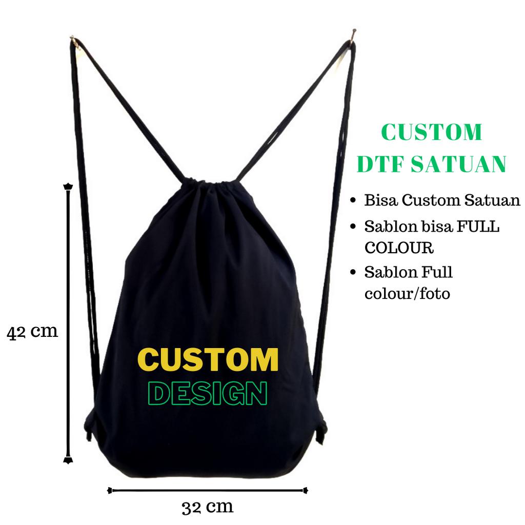 BISA CUSTOM SATUAN STRINGBAG DTF FULL COLOUR ransel serut tas futsal skolah kampus kuliah viral || Kiiyoomii ||