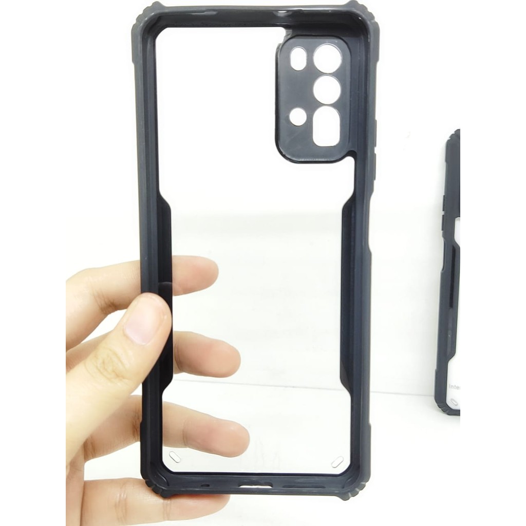 Anti Shocking Redmi 9 Power 6.53 Inch Hardcase Fusion List Hitam Acrylic Case