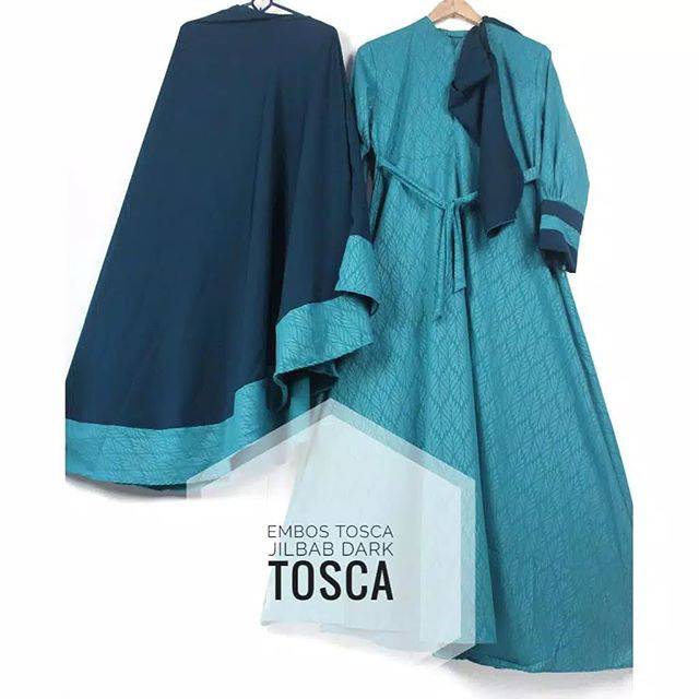 Gamis set cadar embos wollpeach