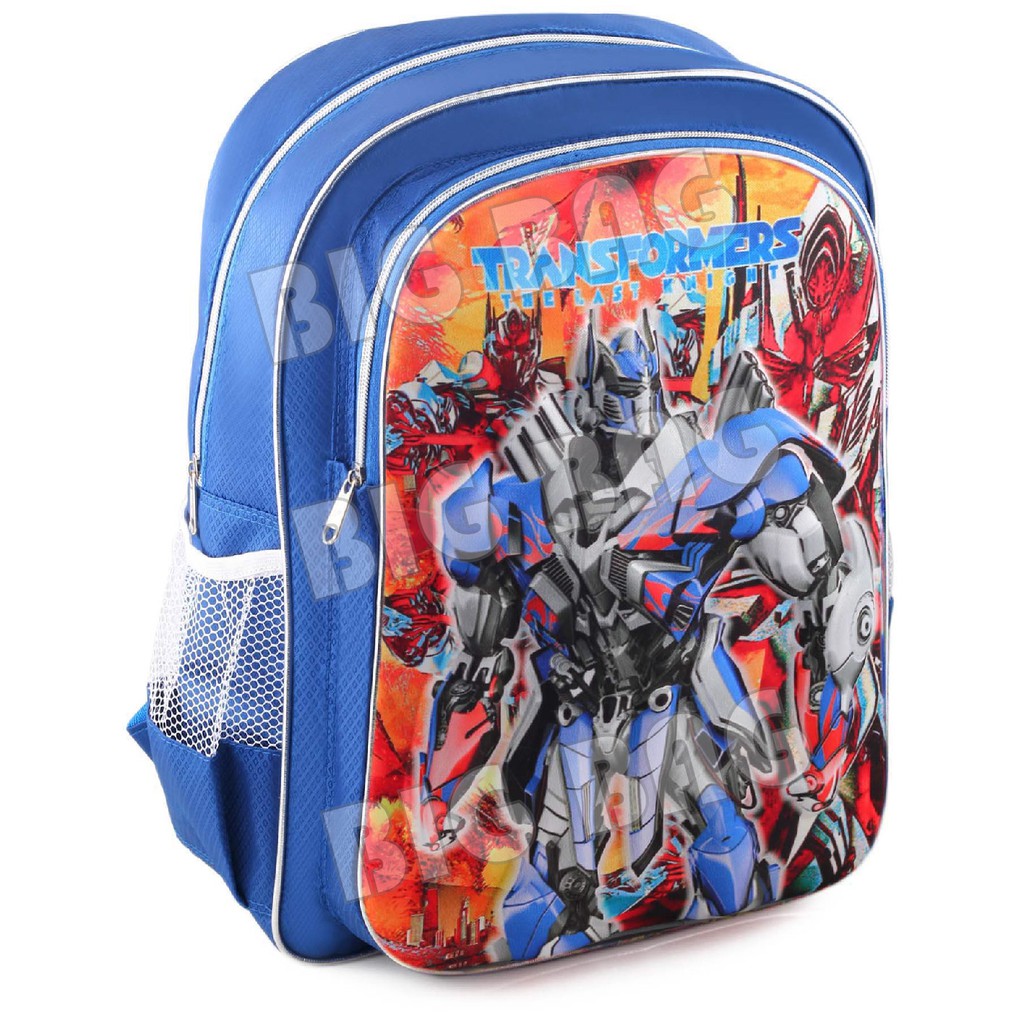 Tas Ransel Anak Laki-laki Karakter - Big Emboss - Transformers - Blue + FREE Botol Minum