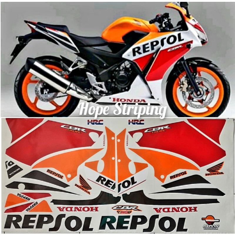 Striping Honda CBR 150 K45 Repsol