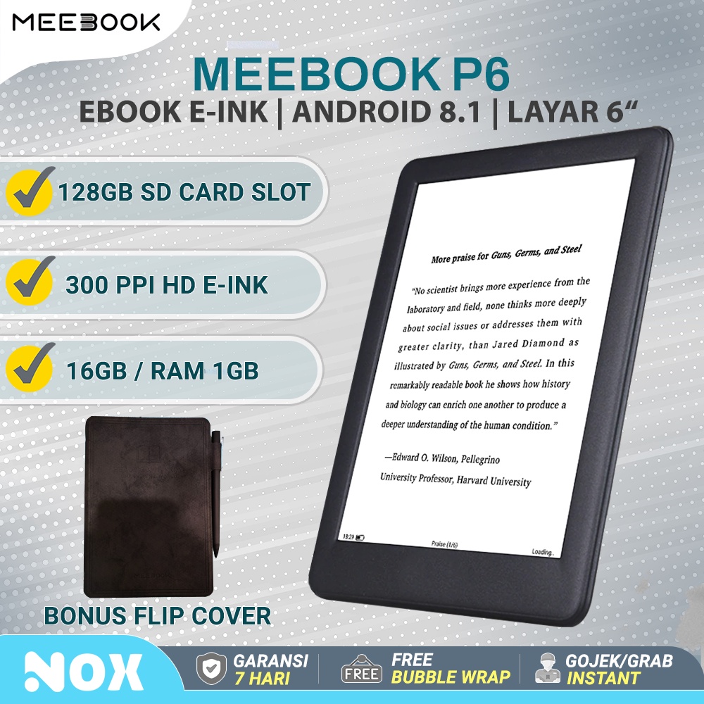 6"INCH Meebook P6 Pro HD E-ink ANDROID 8 reader Kindle Boox likebook