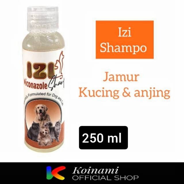 SHAMPO IZI MICONAZOLE 250 ml / SHAMPO JAMUR KUCING ANJING / GROOMING / BTM