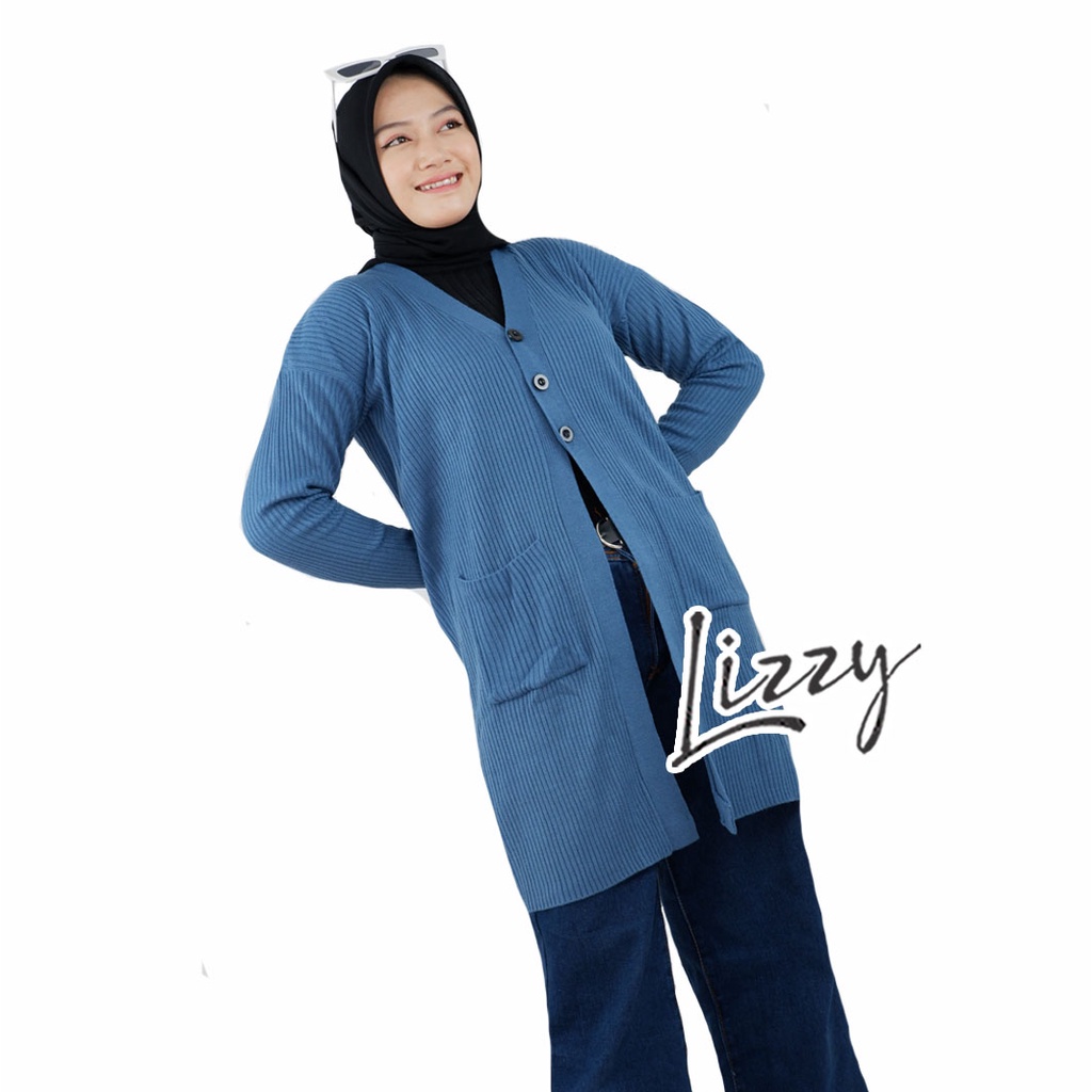 Lizzy - LONG CARDIGAN BUTTON DANYA PREMIUM