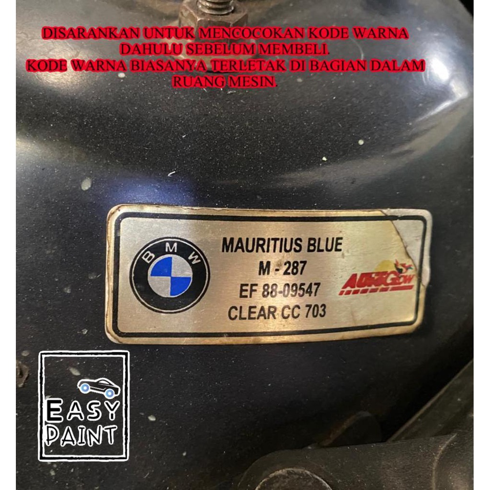 Cat Oles Mauritius Blue Pearl 287 BMW Old Version Biru Metalik