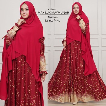 maymunah gamis syari busui maxmara ld 110 pb 140 fit xxl
