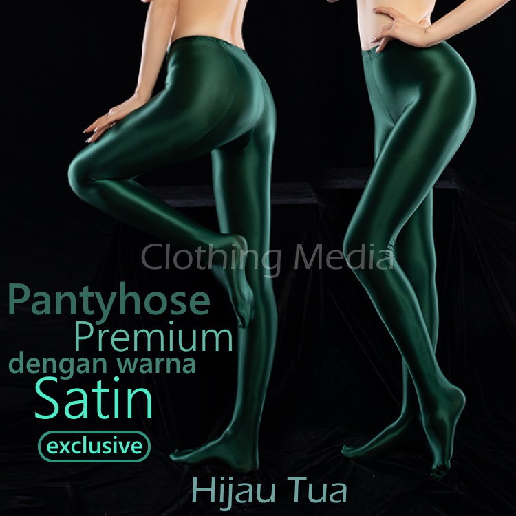 Pantyhose Premium Warna Satin Stocking Celana Silky Ketat Halus Elegan Glossy