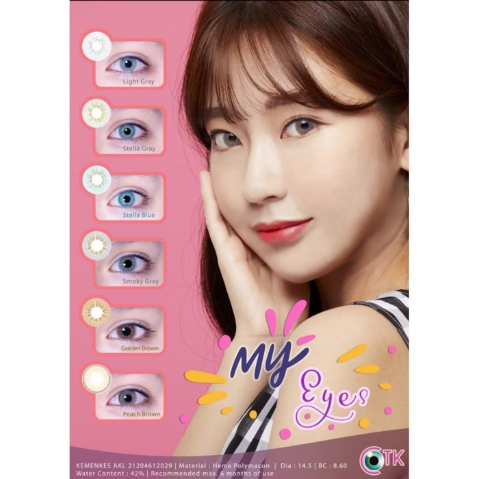 Promo - Softlens MY EYES / Softlen MY EYE / Soflens Myeye / Soflen Myeyes - Stella Gray - Sedia 1 pa