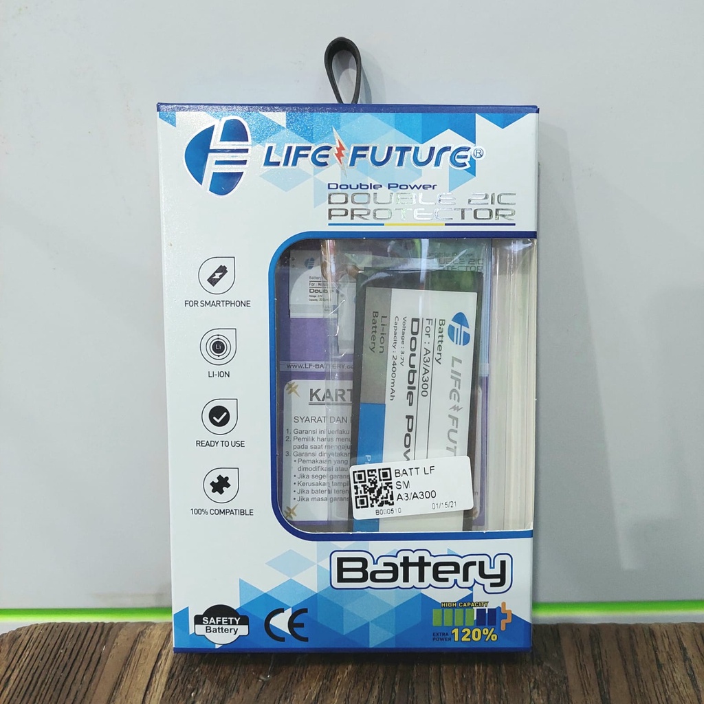 Batre Samsung A3 A3 2015 A300 LIFE FUTURE DOUBLE POWER