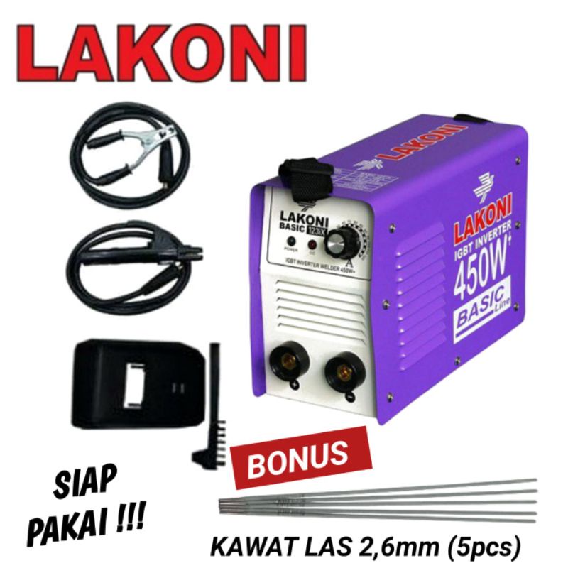 Jual Mesin Las 450 Watt Lakoni Basic 123ix Travo Las Invertet Lakoni