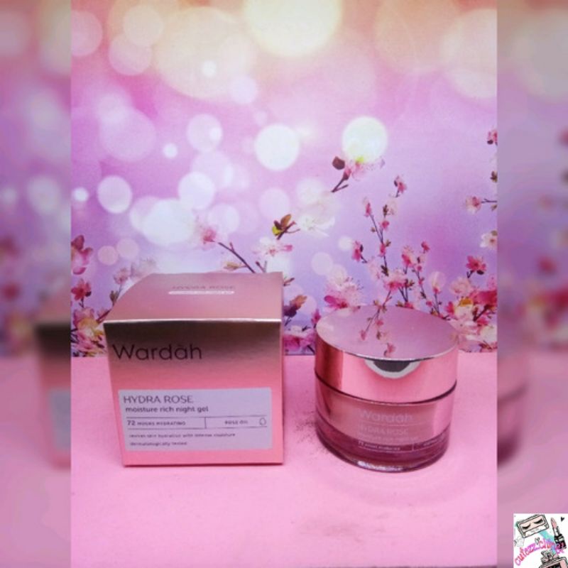 ☃Cutezz_Ching1☃Wardah Hydra Rose Moisture Rich Night Gel 40g