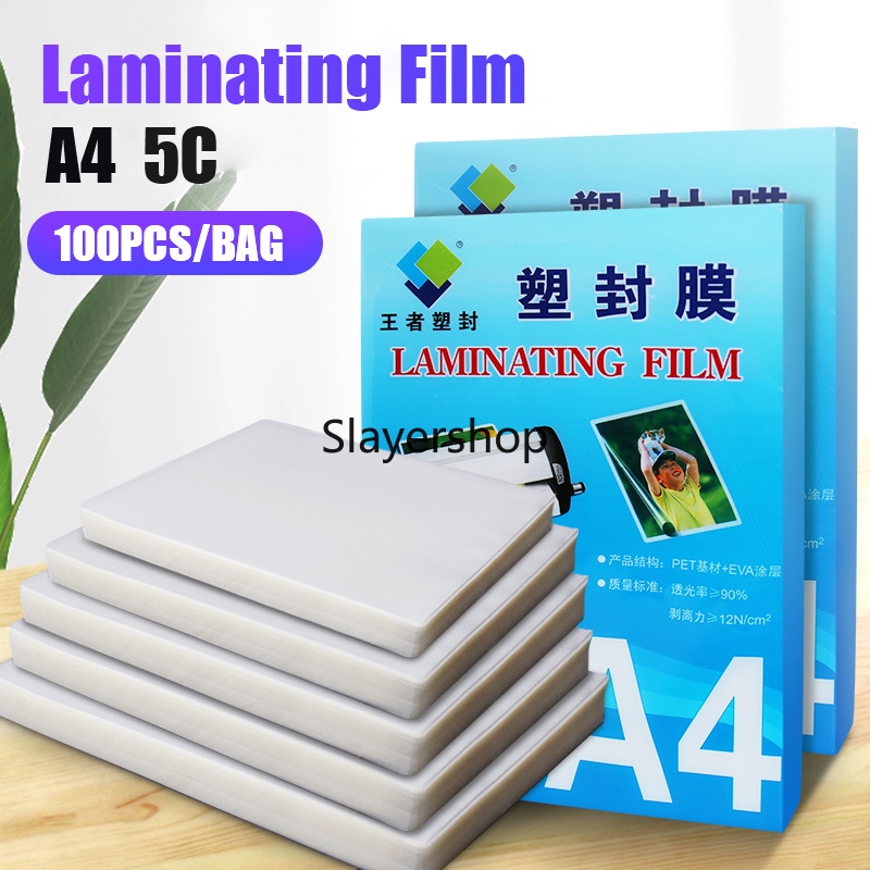 

100 PCS / Pack Ukuran A4 Film Laminating PET EVA Untuk Mesin Laminating(5C)