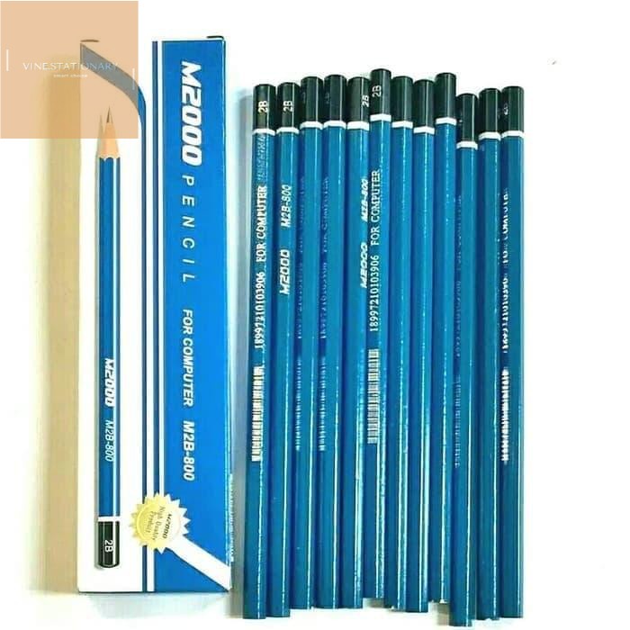 

12psc pensil m200 biru 2b minimal beli 12 batang
