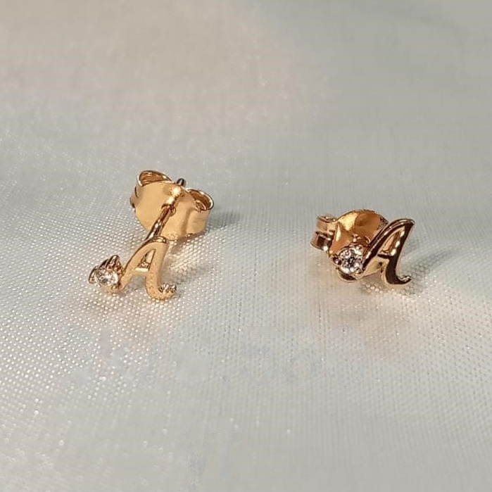 Anting Emas Huruf Mata 8K - SDW Gold -