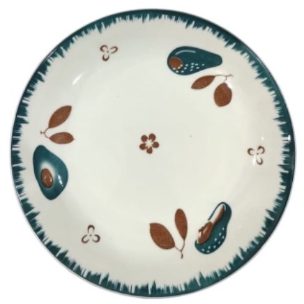 Piring Keramik Korea Motif Buah Ukuran 20cm
