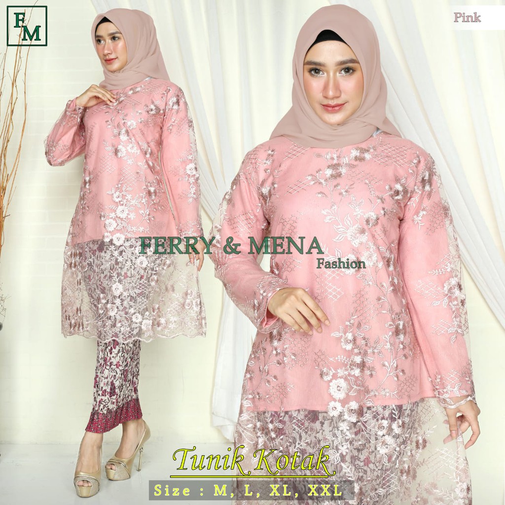 NEW ARRIVAL - set kebaya kartika 3D - kebaya modern - pakaian  pesta -  tunik kebaya - tulle kebaya