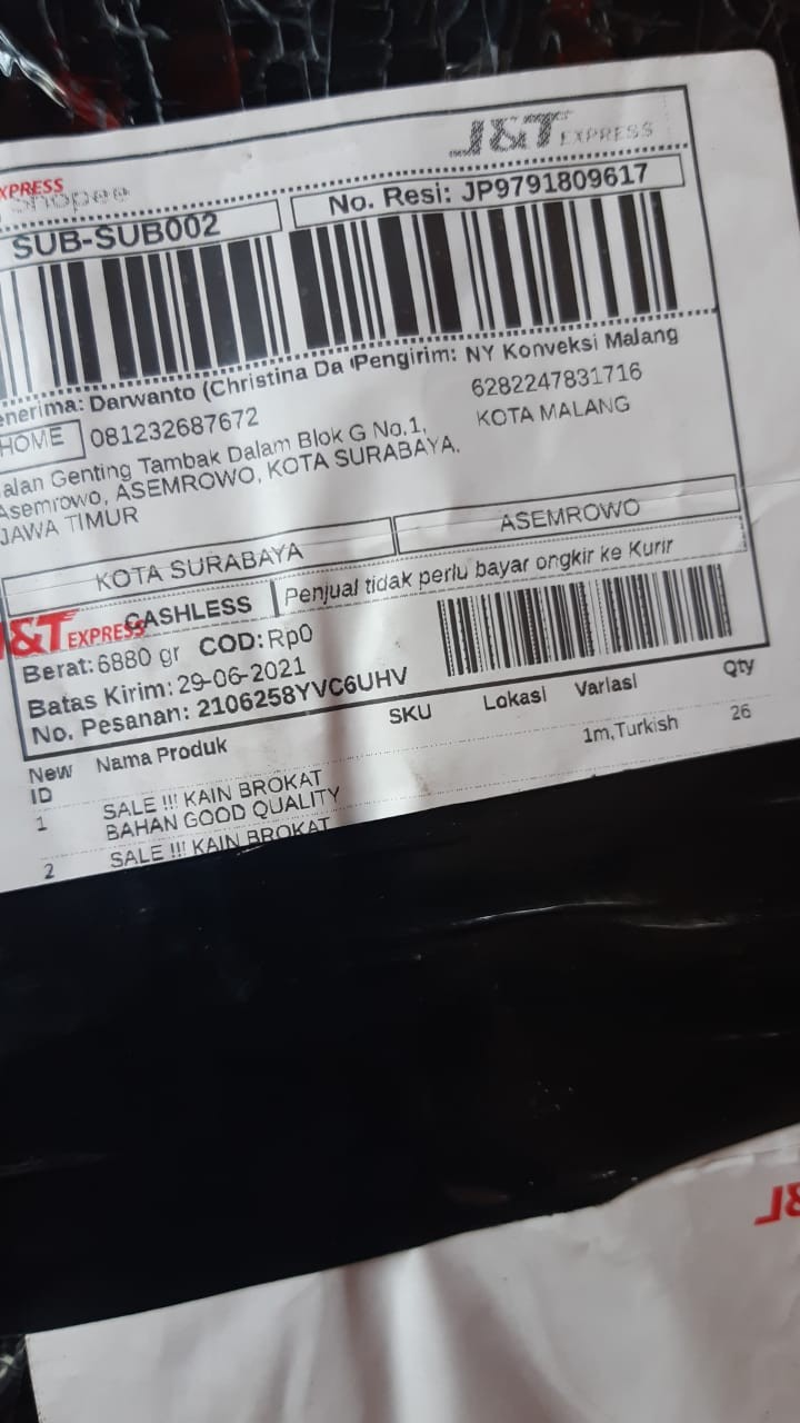 Kain Satin Lebar 115cm